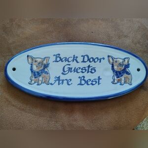 Vintage Louisville Stoneware Precious Pigs Plaque